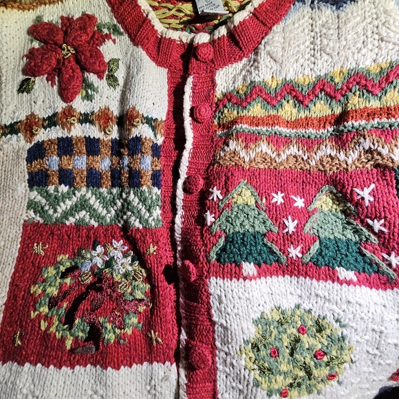 Vintage Festive Holiday Women's Sweater - Picture 12 of 16